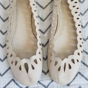 LC Lauren Conrad Cream-Colored Flats
